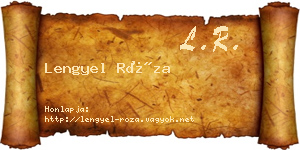 Lengyel Róza névjegykártya